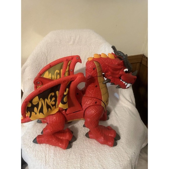 Fisher Price IMAGINEXT Red Winged Eagle Talon Castle Dragon With Sounds WORKS - Picture 10 of 13